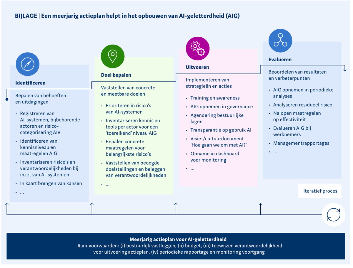 Schema van de AP: identificeren, doel bepalen, uitvoeren, evalueren